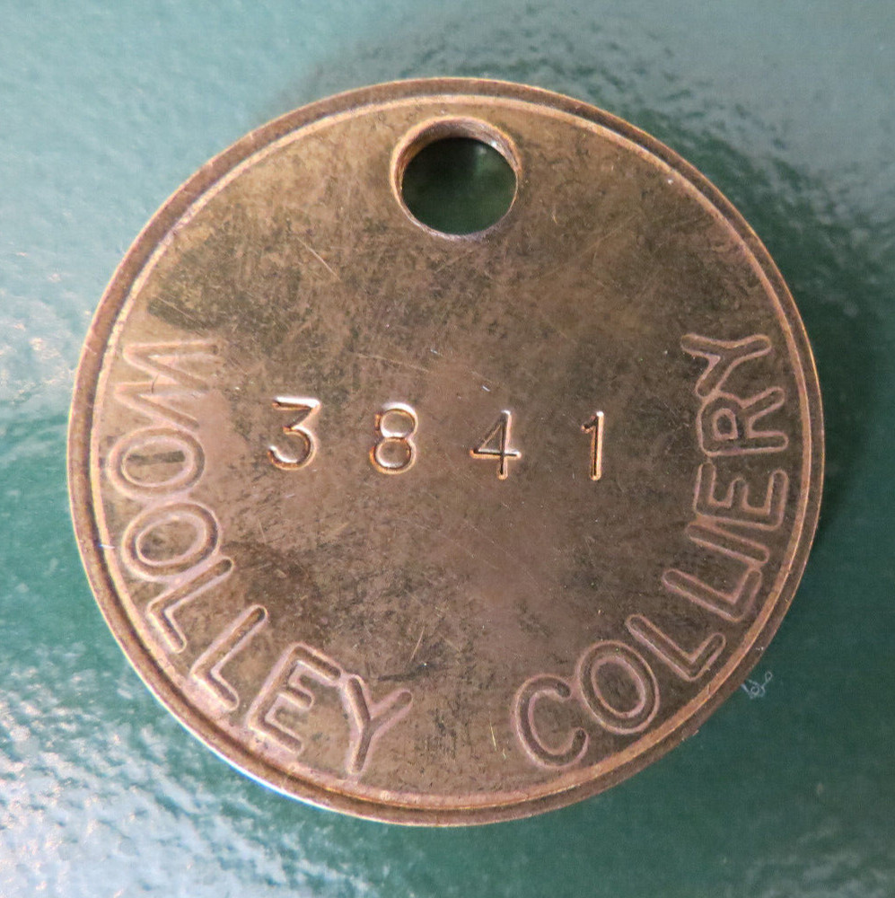 WOOLLEY Colliery Pit Check Tally - marked WOOLLEY COLLIERY 3841