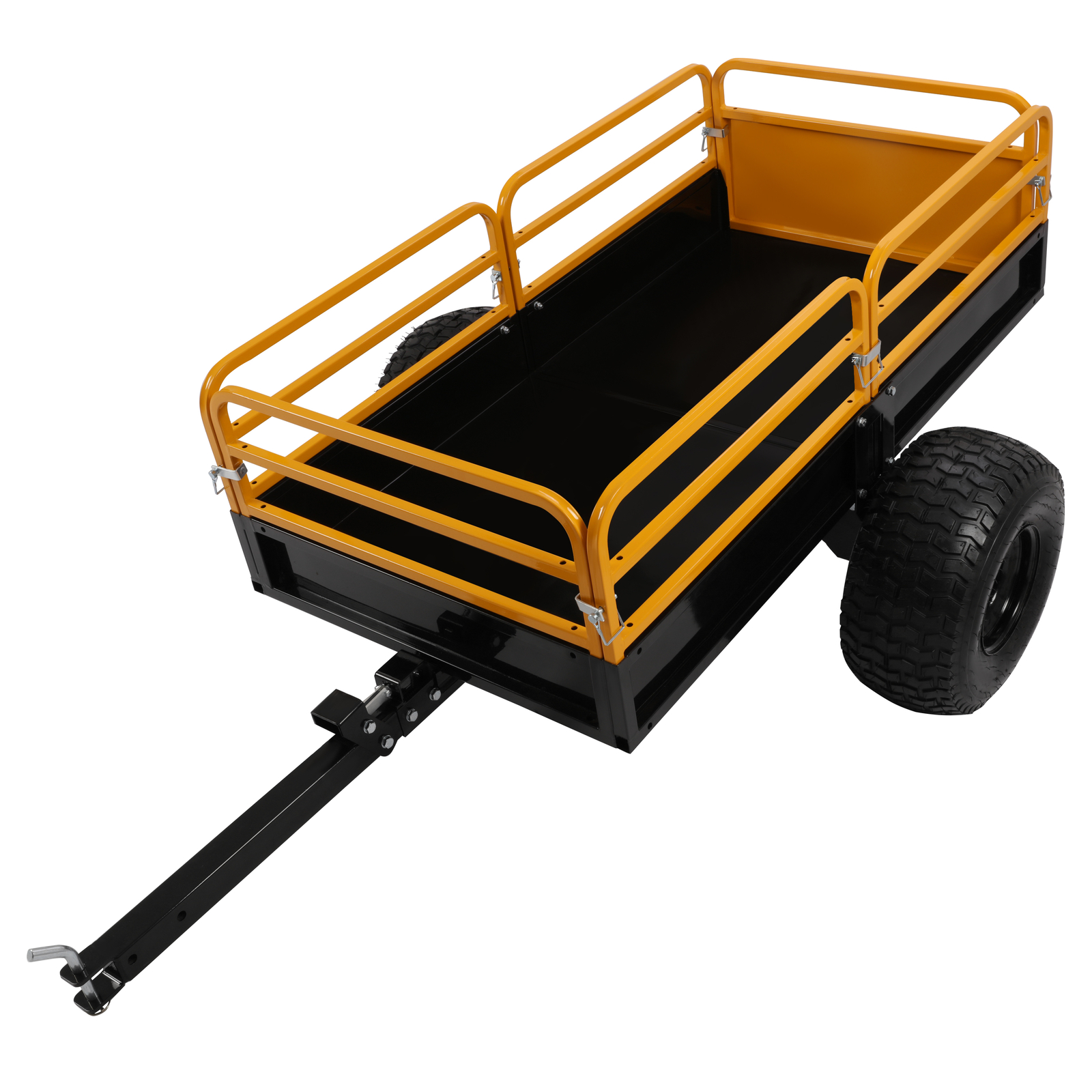 For ATV / UTV Heavy Duty Utility Cart Cargo Trailer Tow Behind Dump Cart 1600lbs