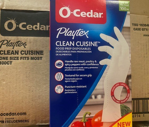 O Cedar Gloves, Clean Cuisine, Food Prep Disposables, 100 Pack, Large