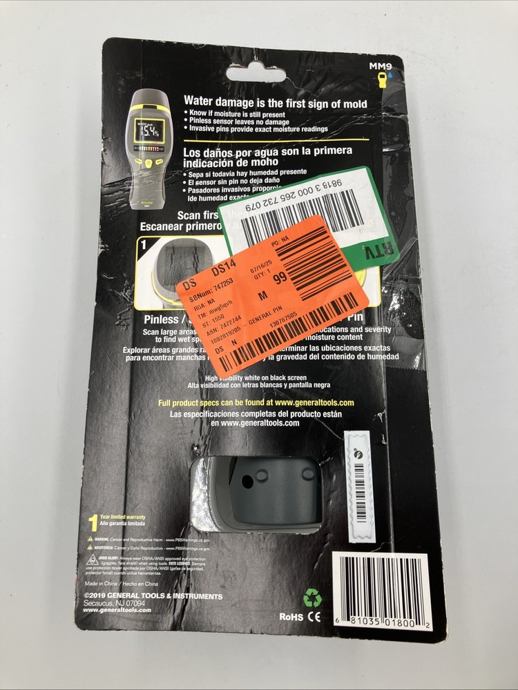 General MM9 Combo Moisture Meter Detect Pin and Pinless Type