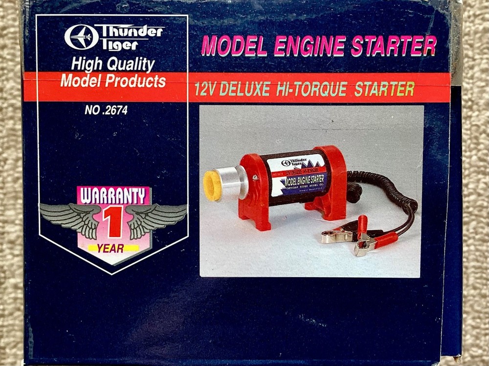 THUNDER TIGER 12V. Deluxe HI-TORQUE Model #2674 Model ENGINE STARTER💥NEW💥