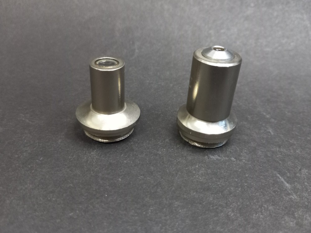 Soviet Vintage Microscope Lenses 2pcs, USSR Microscope Accessories