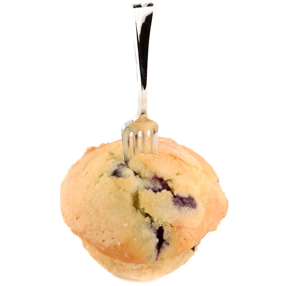 [1440 PACK] Disposable Plastic Silver Mini Forks - 4 inch Silver Plastic