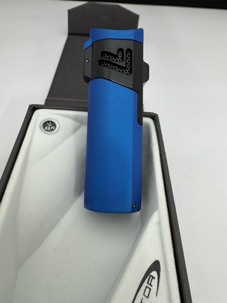 Vector Caliper - Single Large Jet Flame Torch Lighter - Blue Black - New