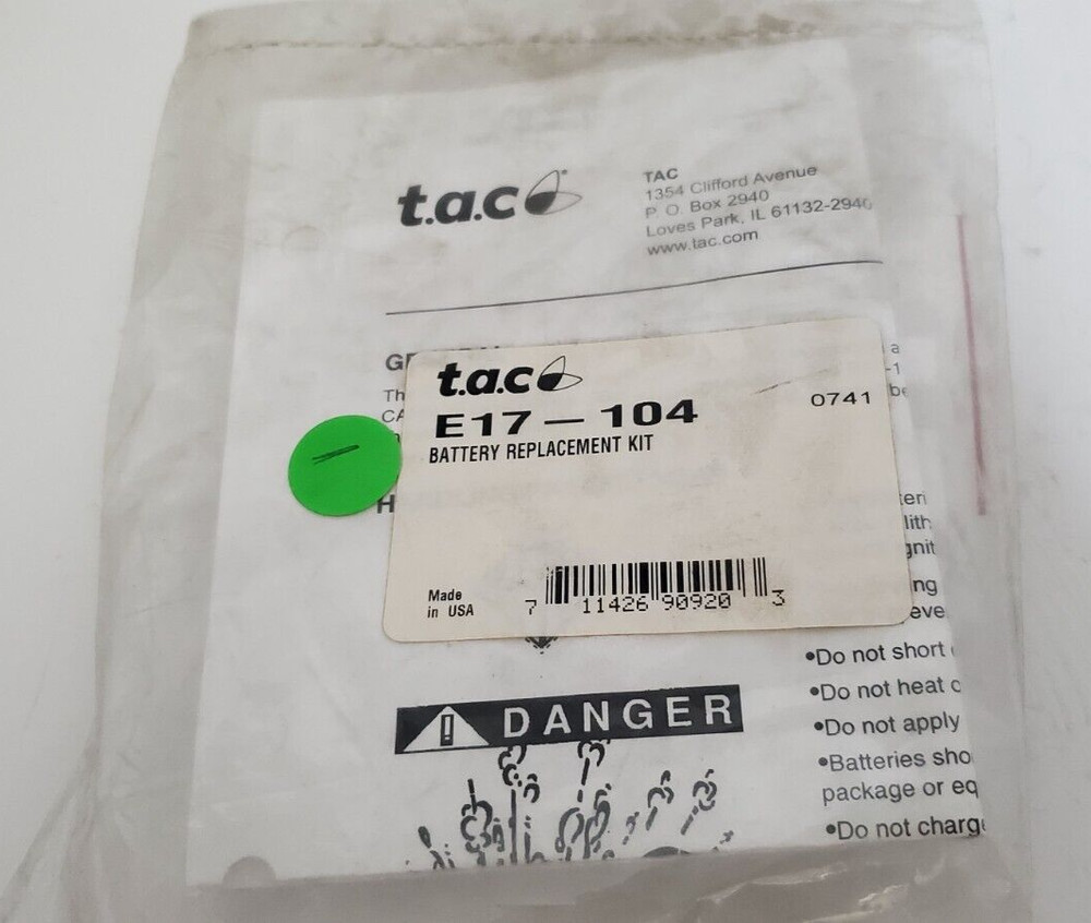 Schneider Electric LCM/GCM Battery Replacement E17-129 Lithium Battery