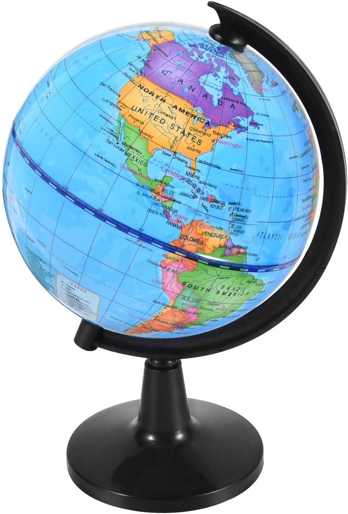 WORLD GLOBE EARTH Map Rotating Geography Ocean Classroom Learning Desktop 6