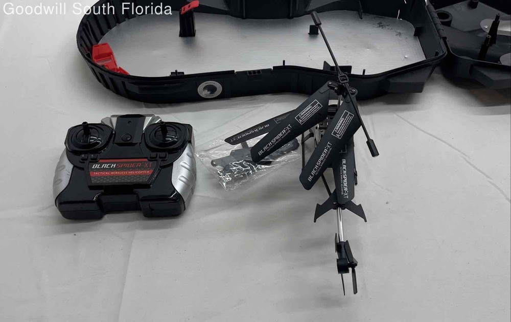 Black Spider-XT Tactical Wireless Helicopter With Remote Controller Not Tested