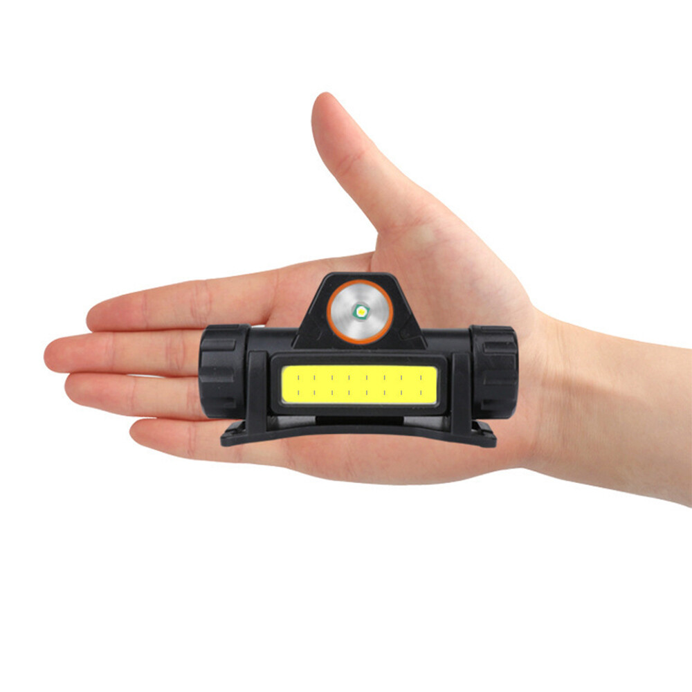 LED Headlamp Headlight USB Rechargeable Waterproof Head Light Flashlight 2 Modes