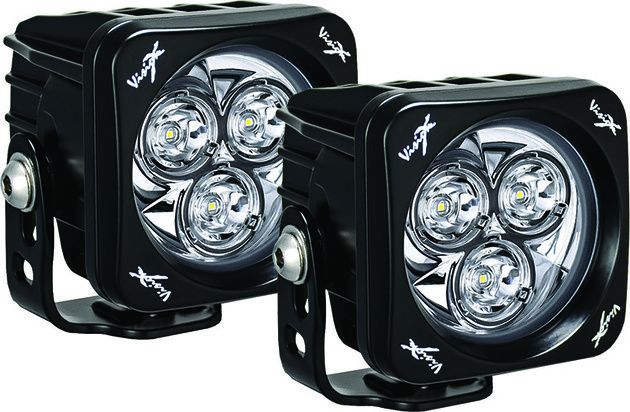 Vision X Multi-LED CG2 Square Light Cannons Black Clear/White