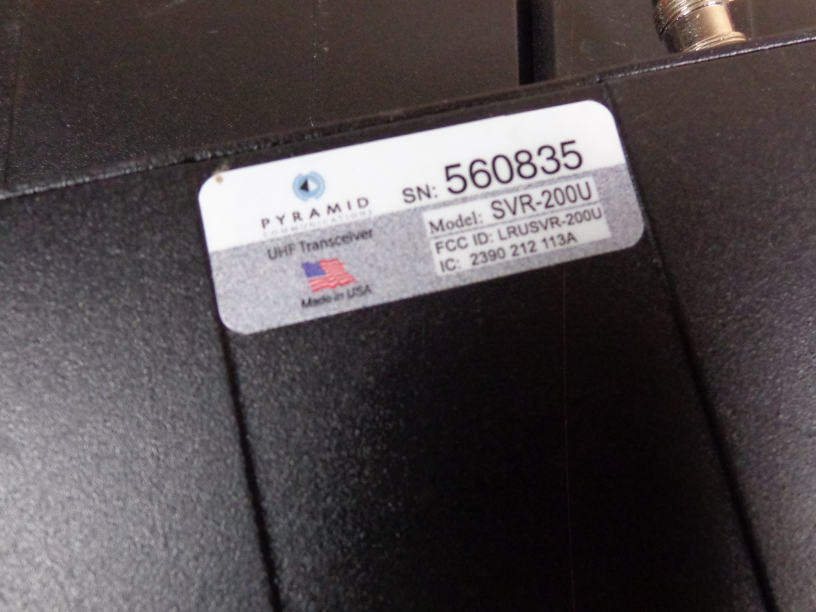 Pyramid SVR-200U UHF Two Way Radio Vehicular Repeater No Bkt/P. Spply FREE SHIP