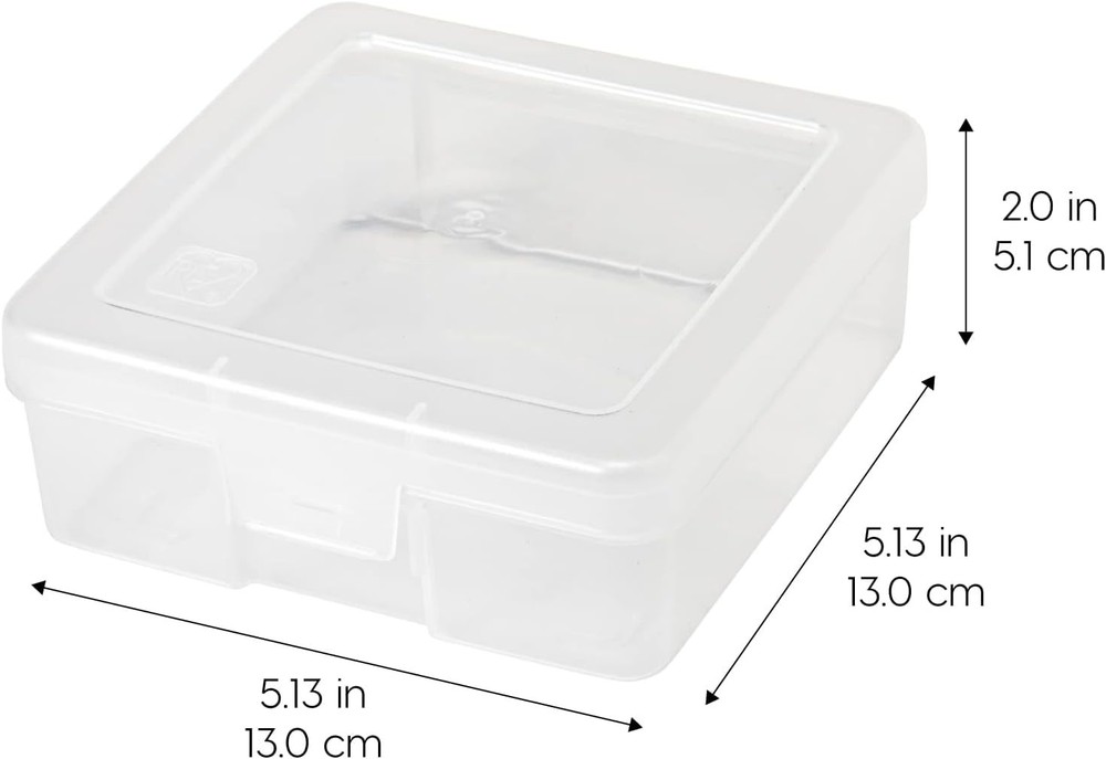 18 Pack Small Clear Plastic Storage Boxes with Lids, Arts & Crafts Storage Bo...