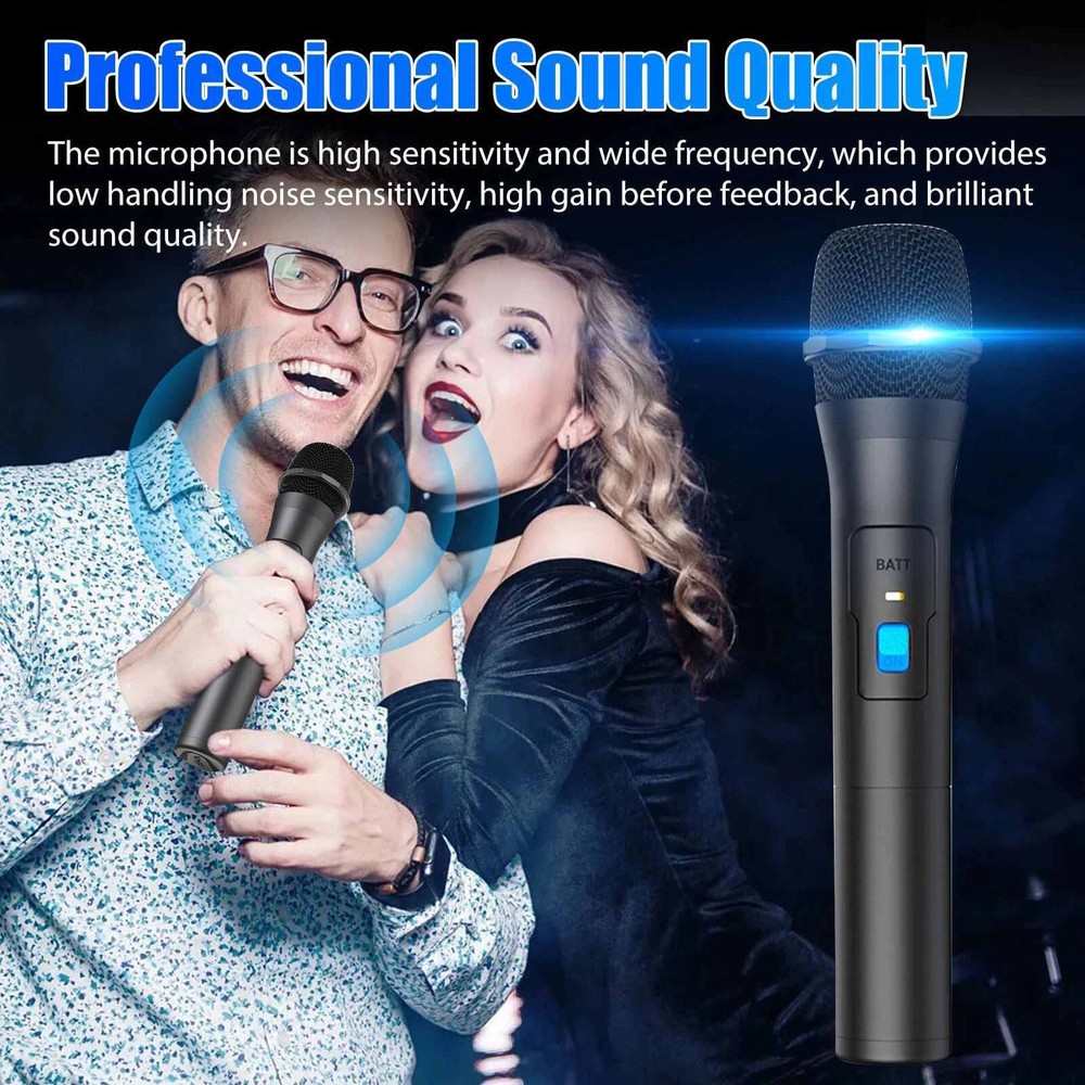 VHF Handheld Microphone Wireless Mic offering low handling noise sensitivity