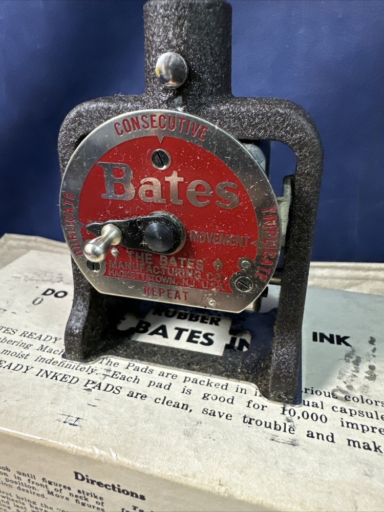 Bates Automatic Numbering Machine Wheels 6 Style E