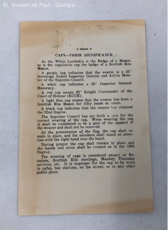 32nd Degree Scottish Rite Freemasons Masonic Cap Hat Double Eagle 7