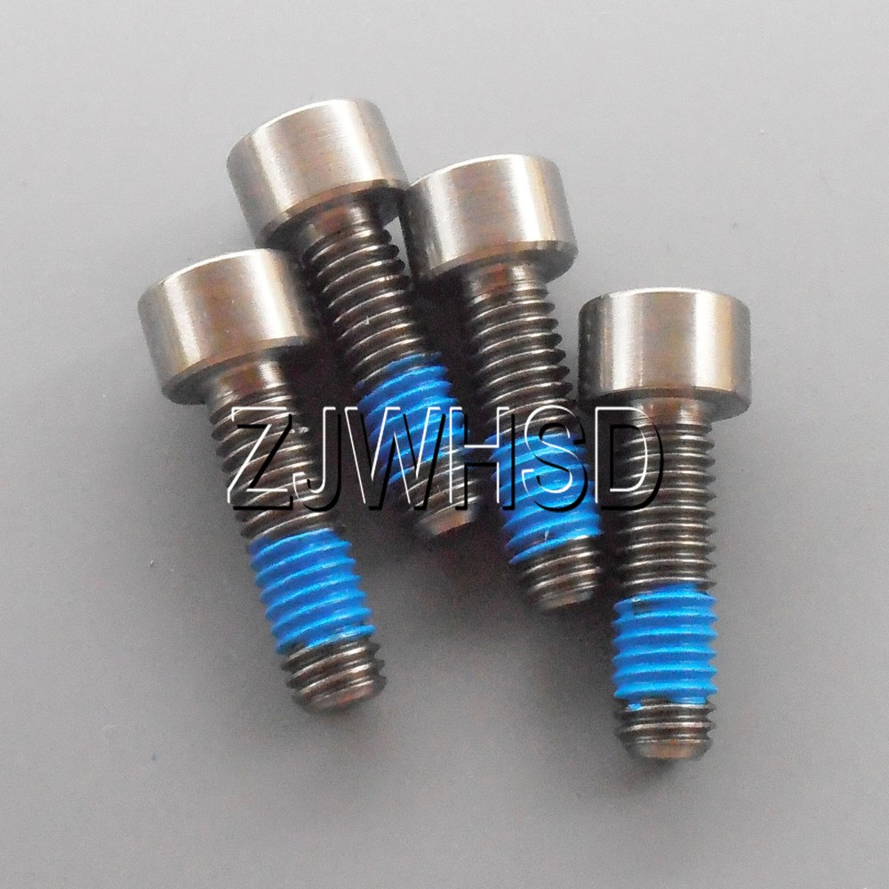 4pcs M6 x 18 mm Ti Titanium Screw Bolt Allen Hex Socket Cap Head + Thread Locker
