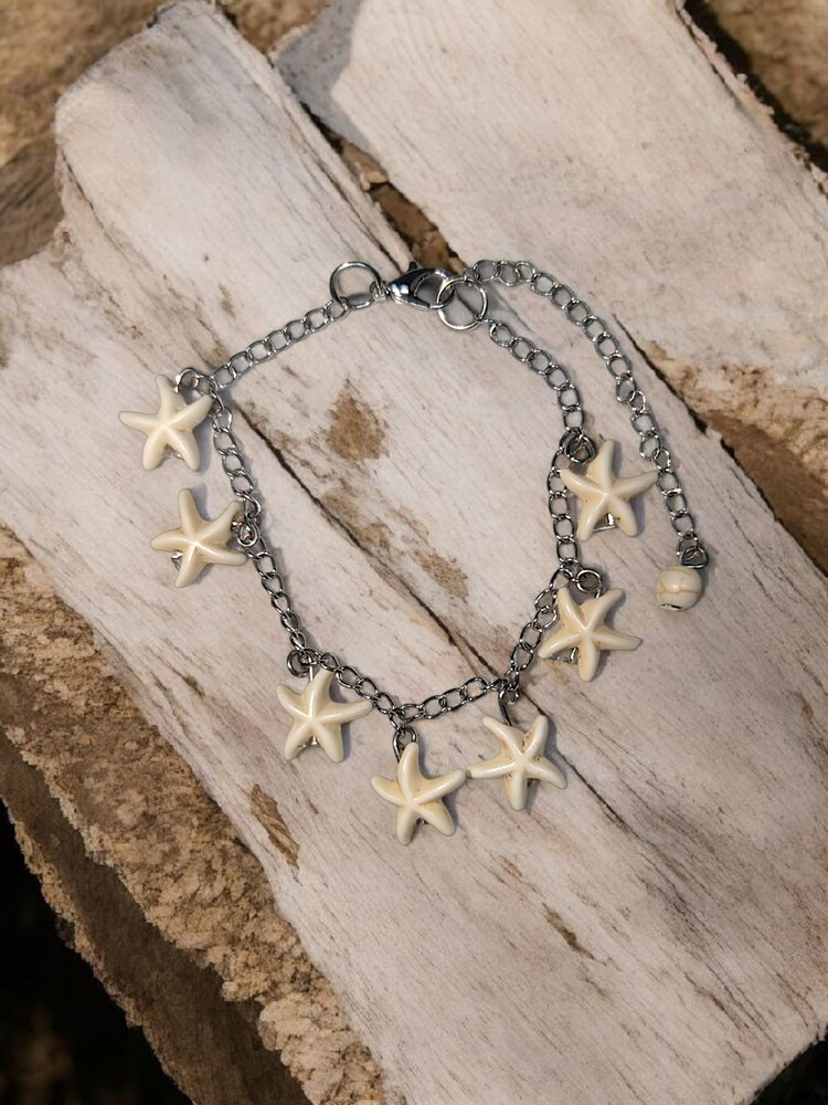 Small Starfish Charm Bracelet