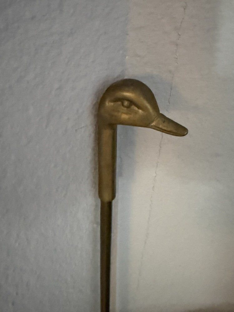 VTG BRASS DUCK HEAD FIREPLACE SHOVEL REPLACEMENT