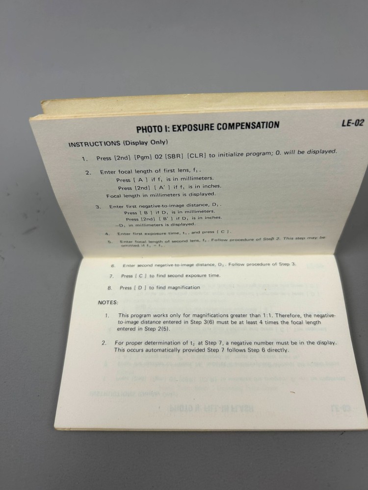 TI-58 TI-59 Master & Leisure Library Quick Reference Guide Vintage Calculator