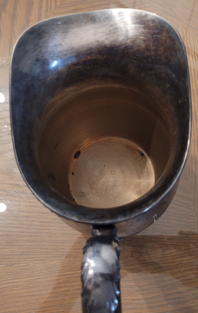 Vintage Silverplate Water Pitcher Crescent Silverware