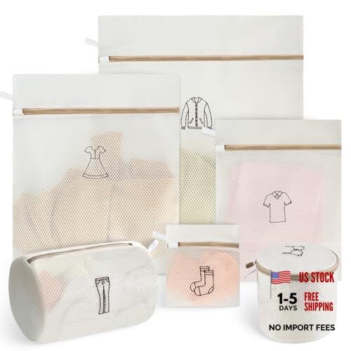 6-Piece Bag Double-layer thickened mesh laundry bags,Essential items at