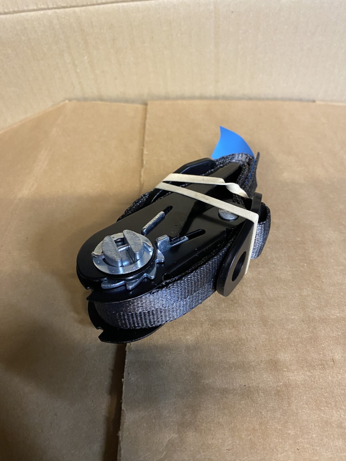 Fold up Jerrycan Holder Ratchet Strap 25mm 1m with Anchor Plates LC400daN Black