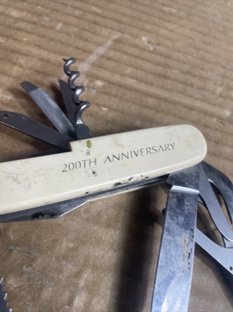 Vtg American Eagle 200th Anniversary Folding Pocket Knife 11 Function Multi Tool