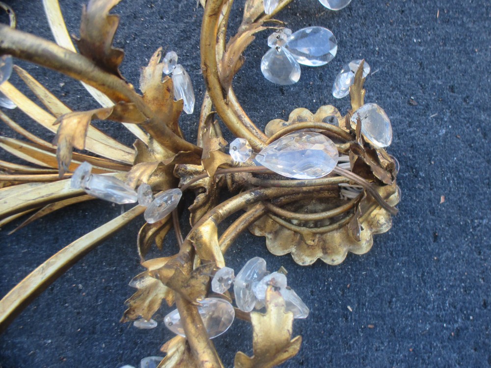 64002 Mid Century Decorator Wall Sconce with Prisms