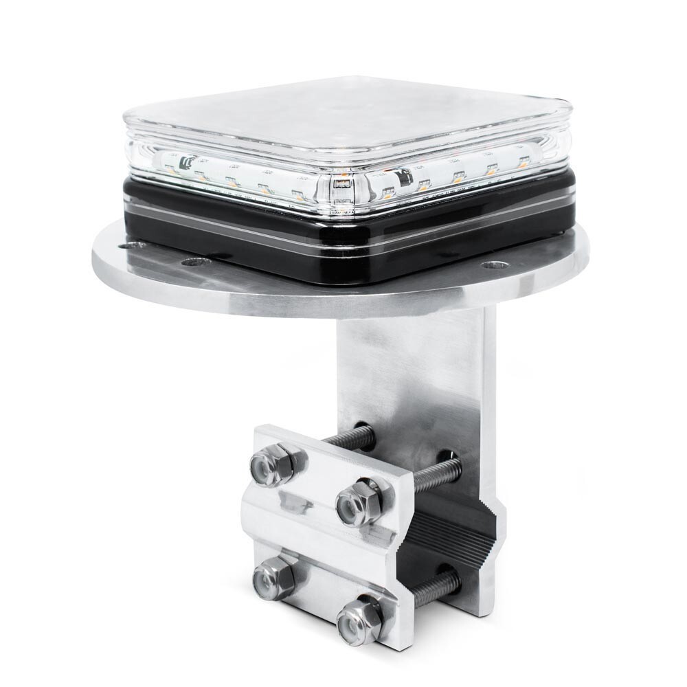Class 1 Amber LED Mini Warning Light & Aluminum Mirror Mount Bracket Kit
