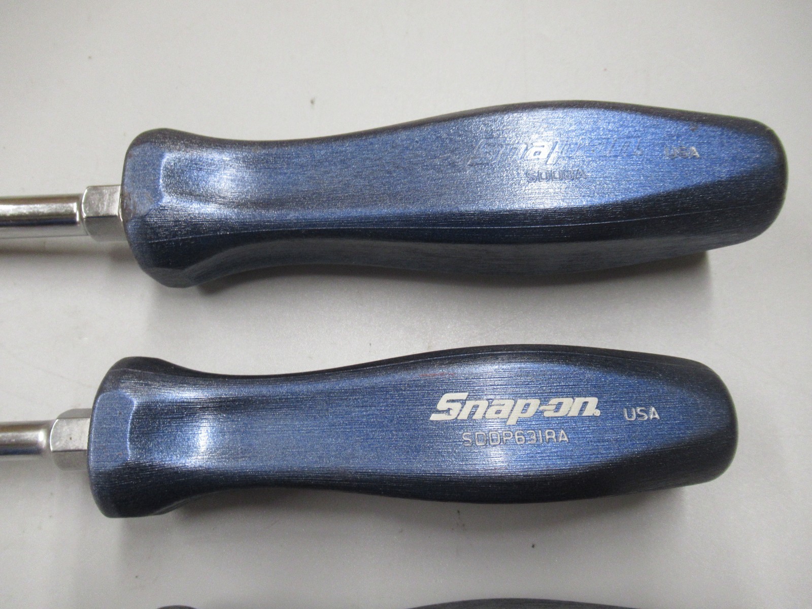 Set of 4 Snap-On SDD Flat & Phillips Blue Pearl Hard Handle Screwdrivers