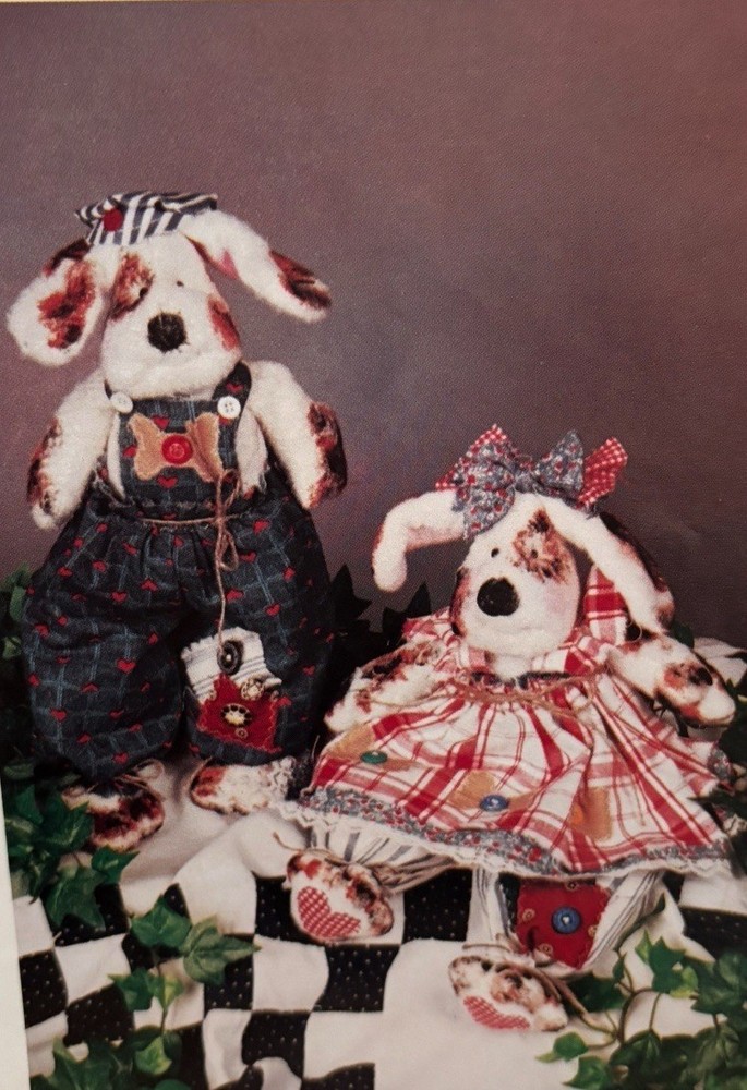 PATTERN Needle In A Haystack ~ #162 Scruff N’ Ruffles 15” Waggle-Tail Dogs