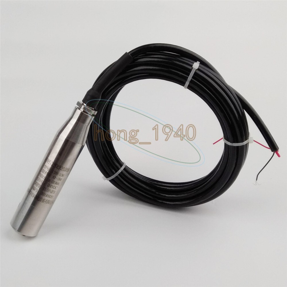 4-20MA Water Level Transmitter Liquid Level Transducer Sensor 1.0m Range