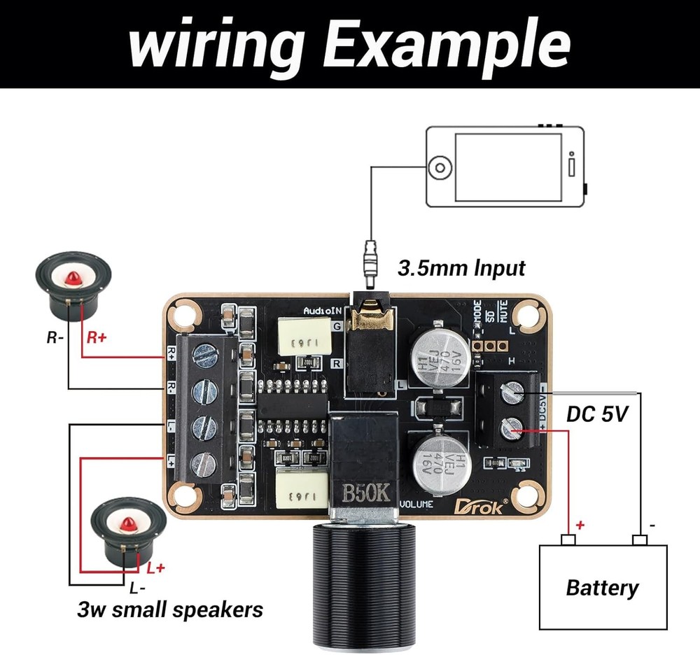 Safe and Reliable 5V Digital Amplifier Module with Dual Channel Performance