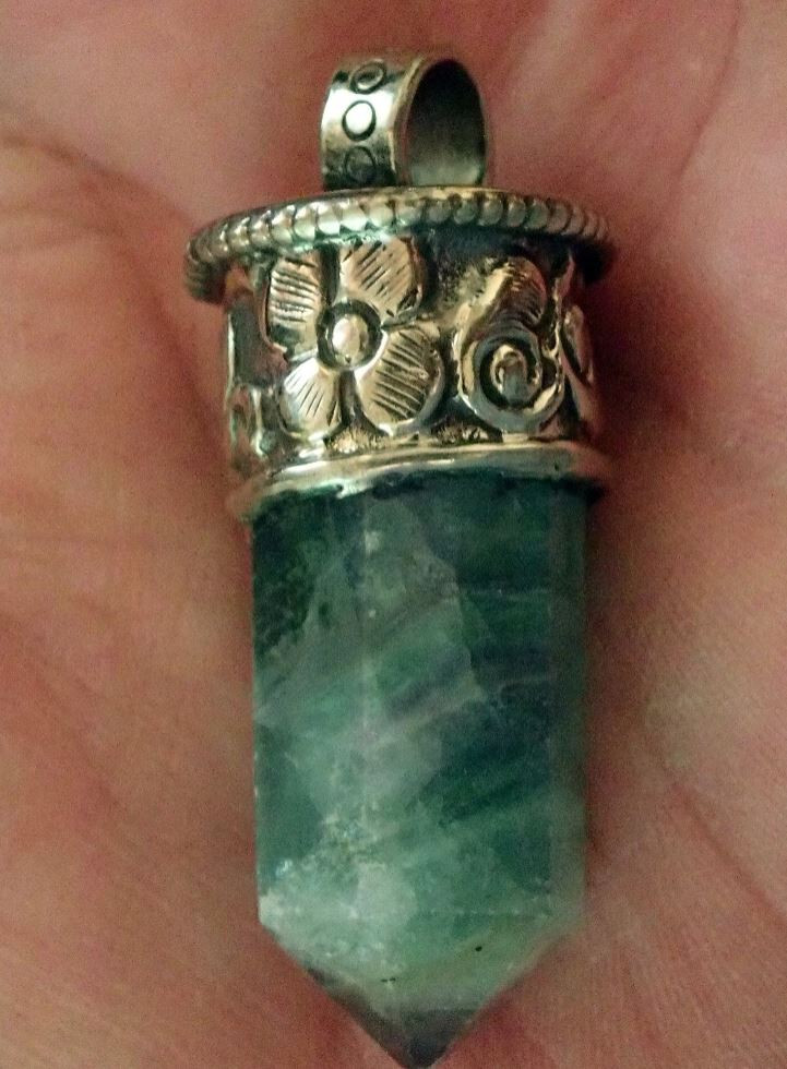 Florite Crystal Point Pendant