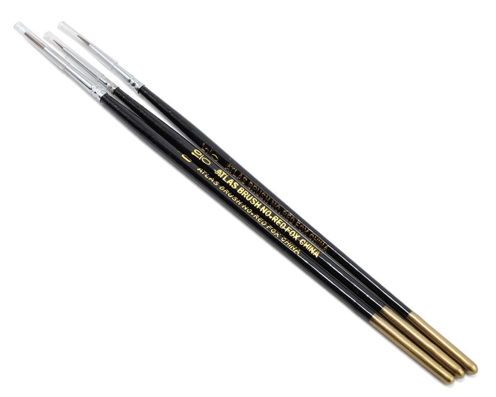 Atlas Brush Red Sable Brush Set (3) [ABSRED-FOX]