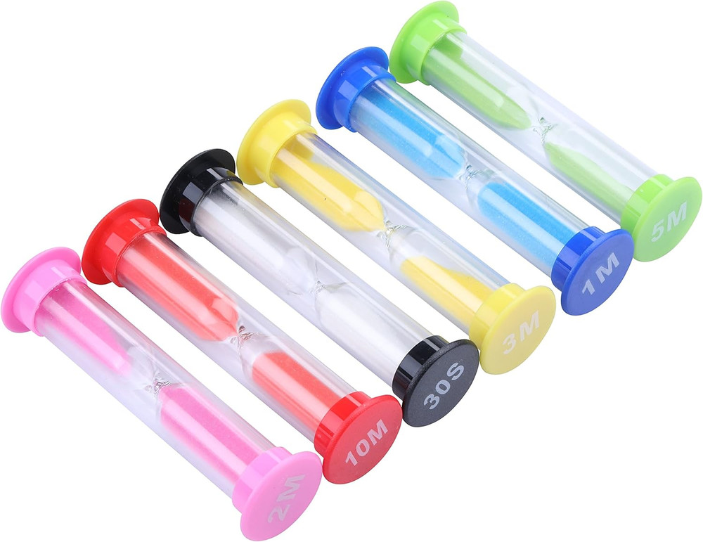 Plastic Sand Timer Sandglass Hourglass Sand Clock Timer 30 Sec, 1 Min, 2 Mins, 3