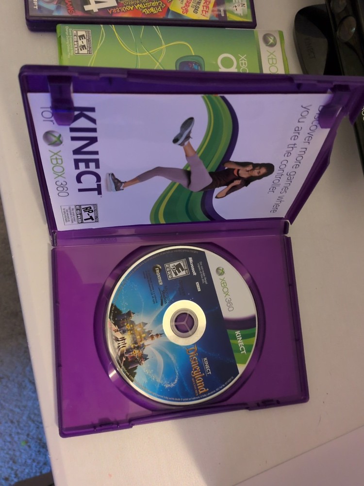 Microsoft Xbox 360 Kinect Sensor Bundle Lot of 4 Kinect Games + Sensor Tested