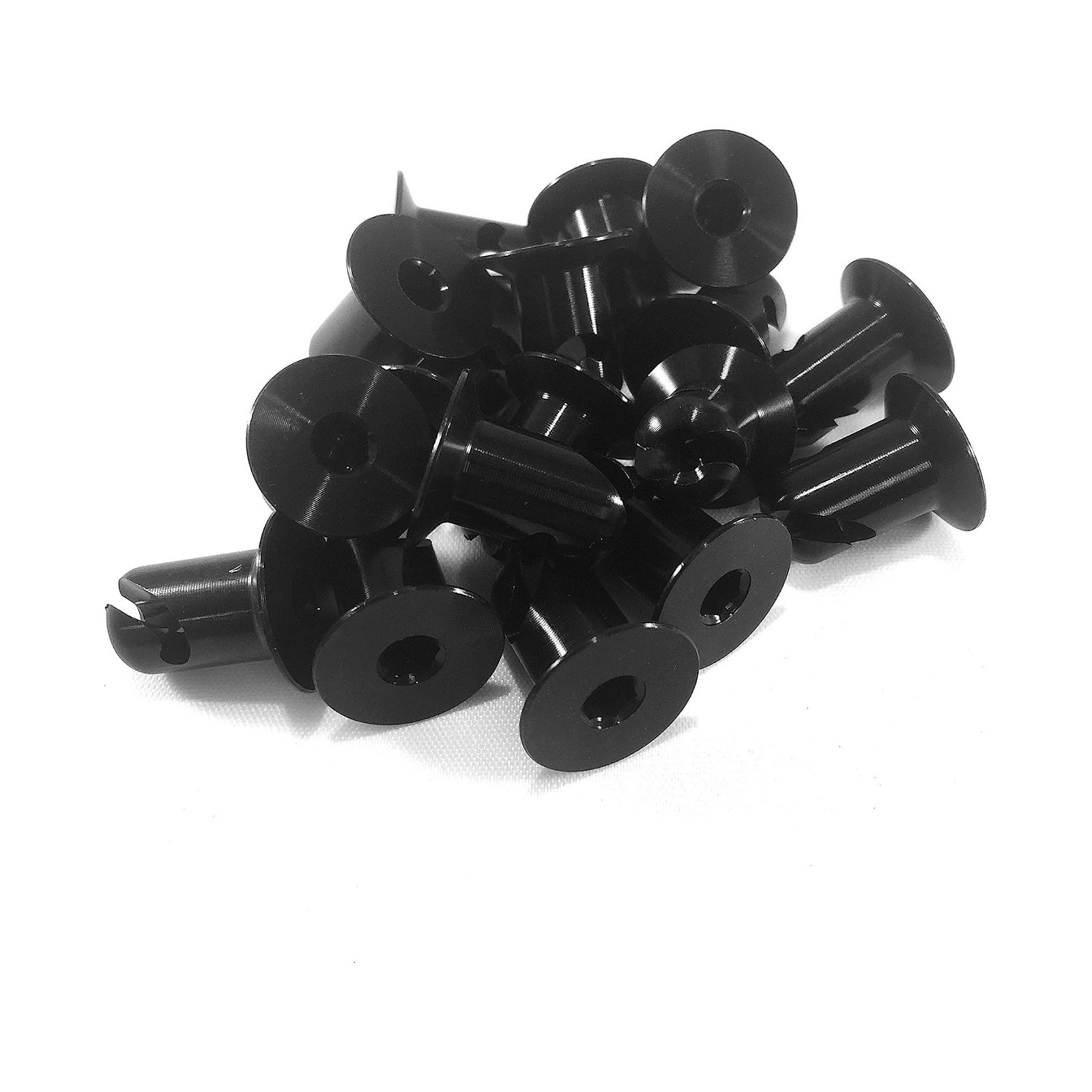 10Pc.500 Grip 7/16" Aluminum Dzus Button Flush Allen Head Quarter Turn Fasteners