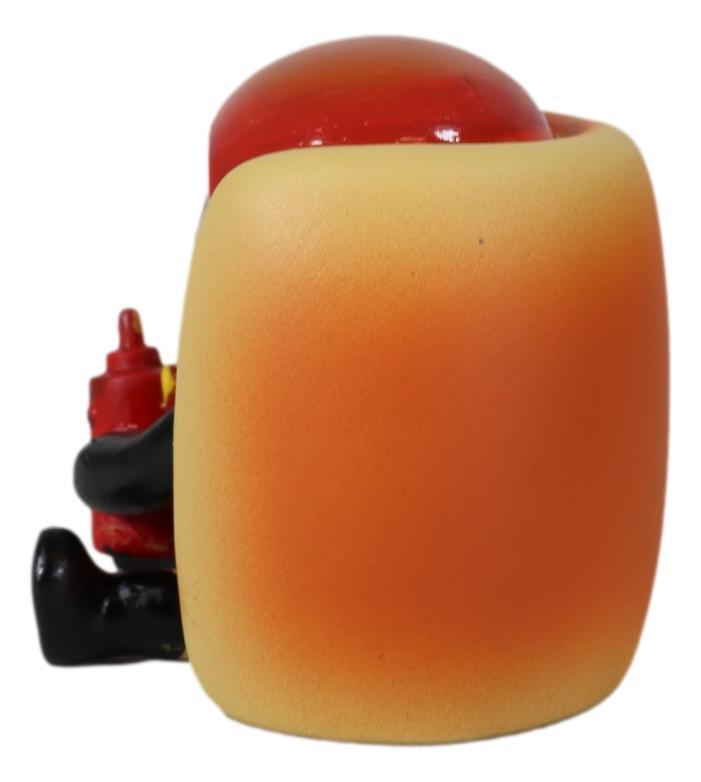 Furrybones Frank The Wiener Hotdog Bun With Ketchup Bottle Furry Bone Figurine