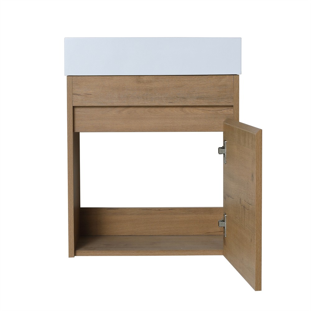 18'' Bathroom Vanity Wall Mount Cabinet Floating with Ceramic Sink