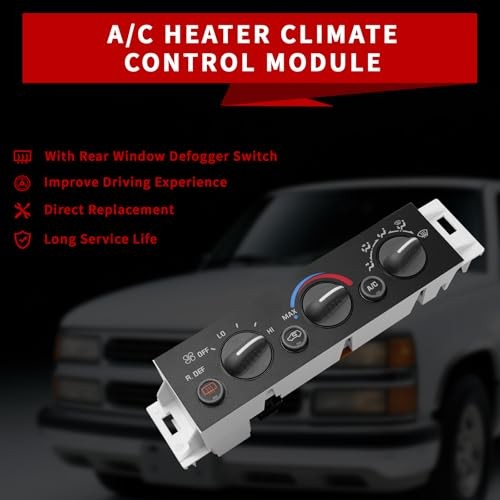A/C Heater Climate Control Module with Rear Window Defogger Switch 599-006