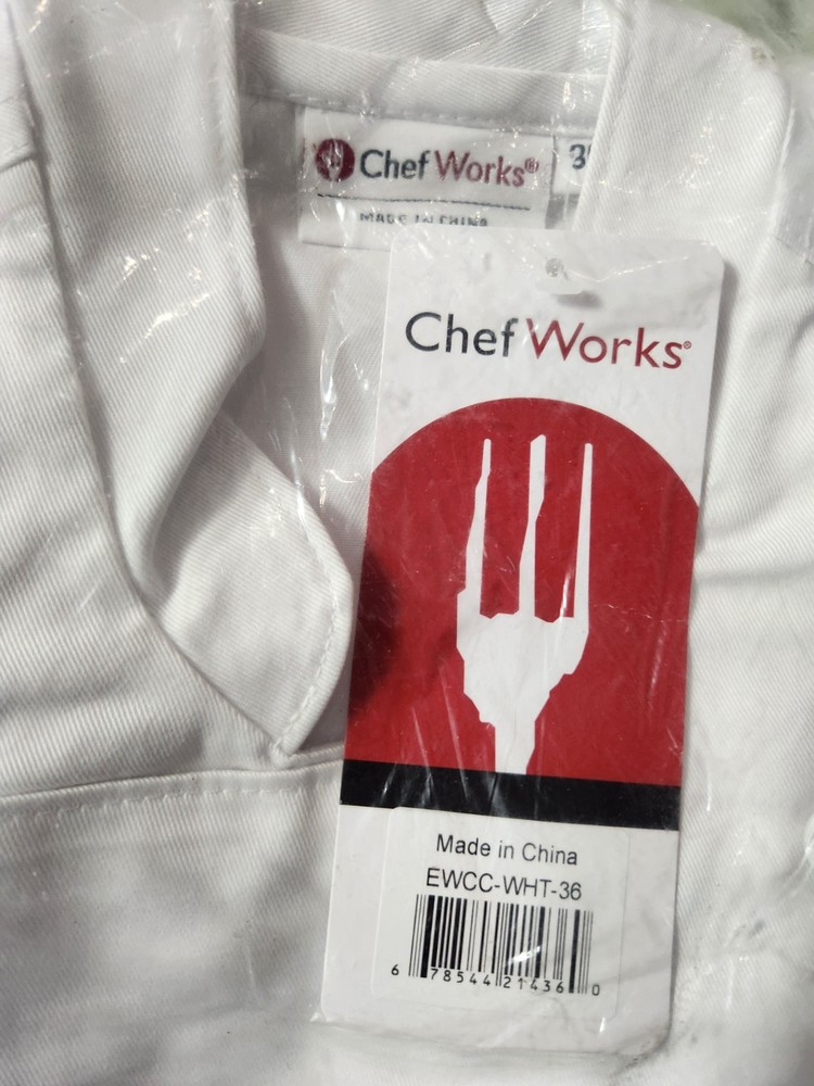 Chef Works Lyon Executive Chef Coat - WHITE , SIZE 36