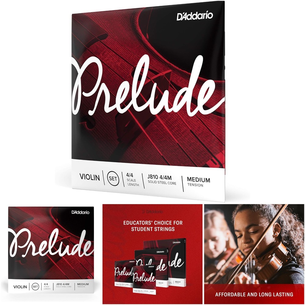 Prelude Violin Strings 4/4M Medium Tension 4-String Full Set