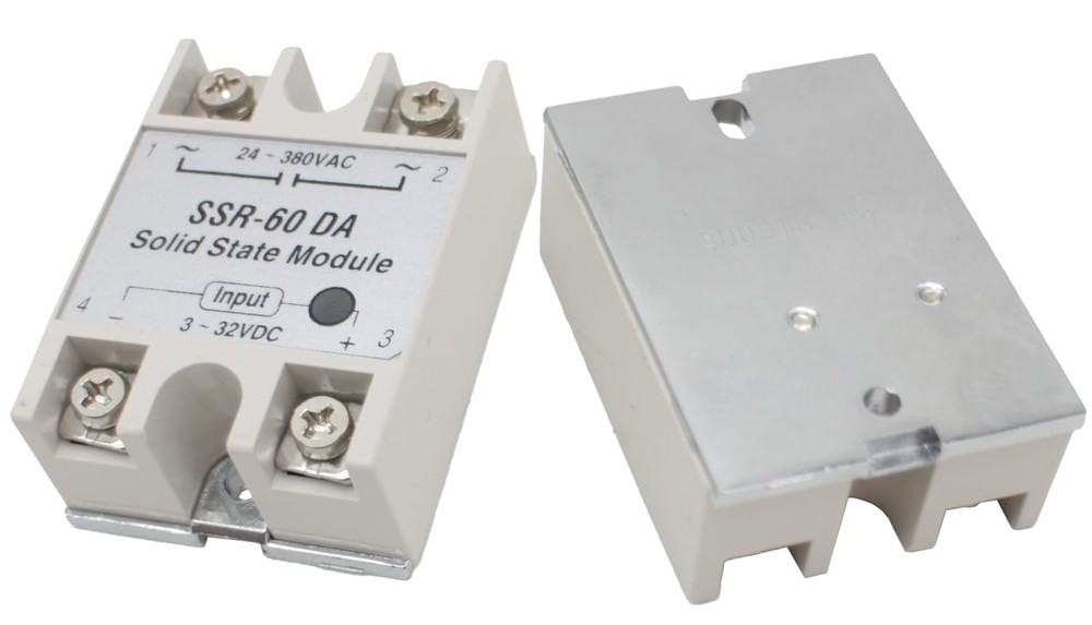 SSR-60DA 3PCS Input 3-32V DC to Output 24-380V AC Single Phase Solid State Re...