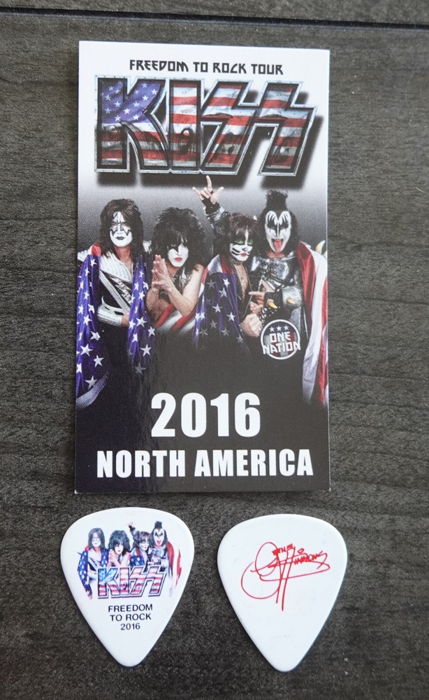 KISS Freedom to Rock Tour Gene Simmons Guitar Pick Photo