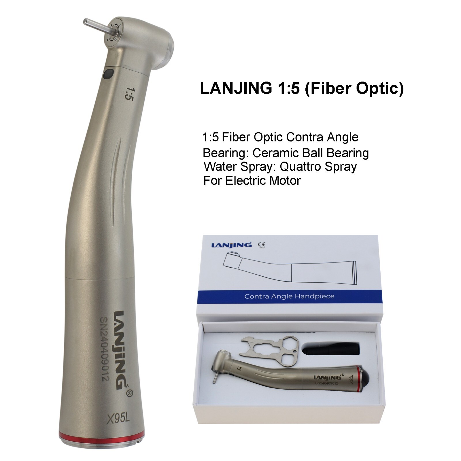 Dental Electric Handpiece 1:5 1:1 1:4.2 Contra Angle Surgical Increasing LED NSK