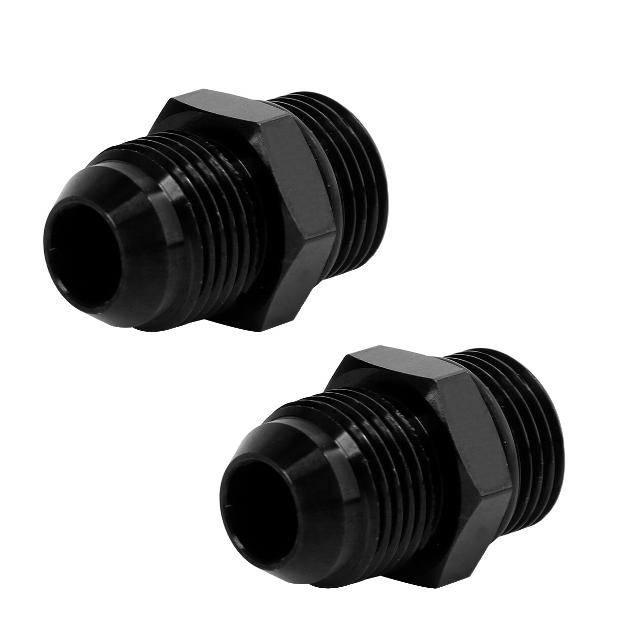 ORB O-ring AN10 10AN to AN10 10AN Male Adapter Fitting Black Pack of 2