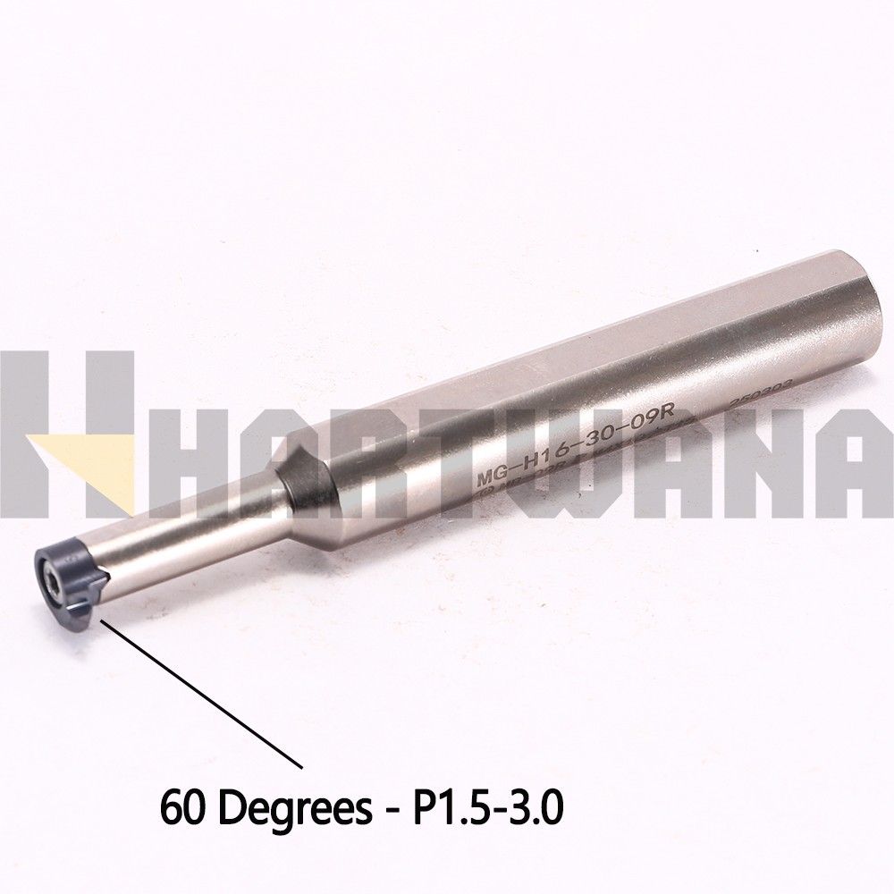 Lathe Internal Threading Tool Small Inner Diameter 60° Carbide Insert P1.5-3.0