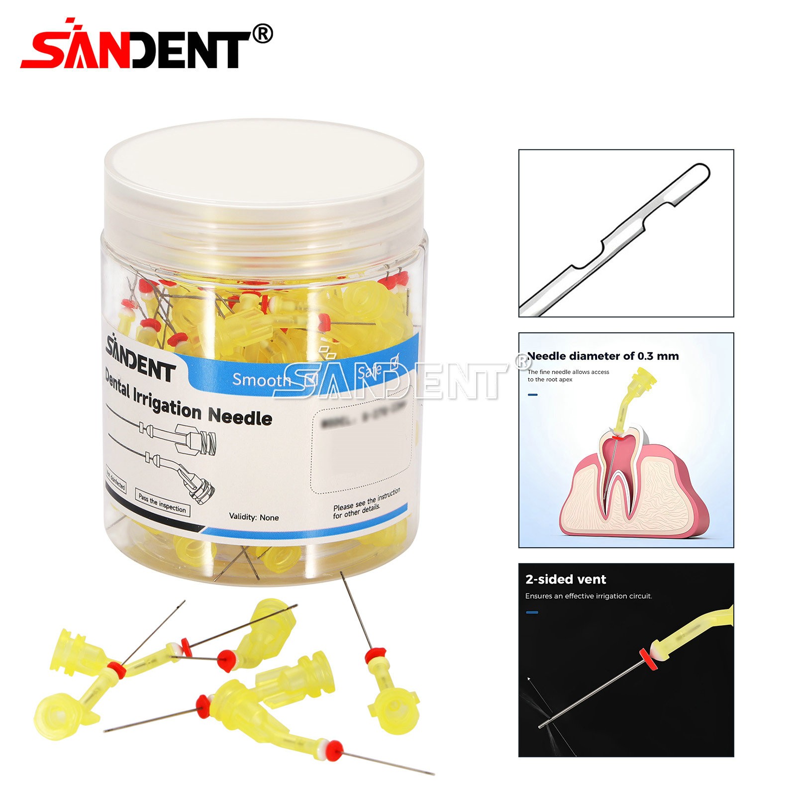 Dental Endodontic Endo Irrigation Needle Tip Disposable Root Canal Syringe Tips
