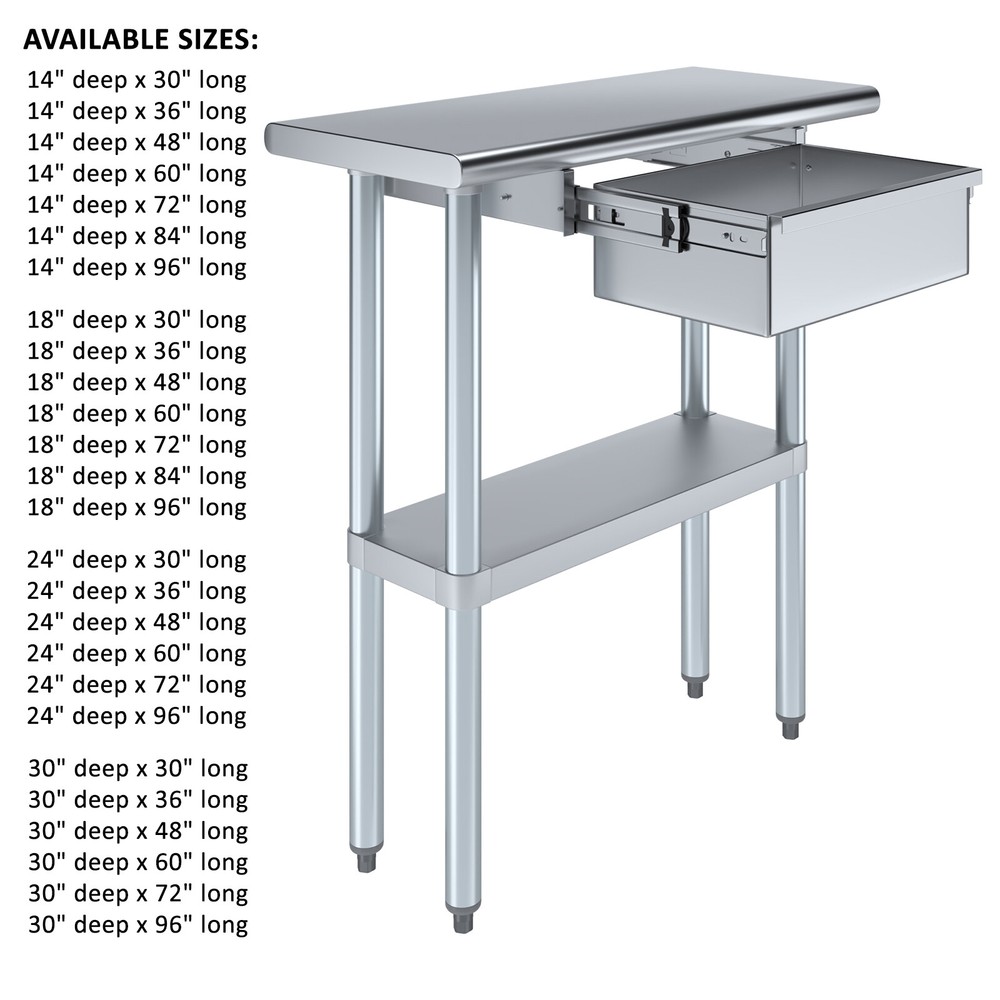 Stainless Steel Table with Drawer