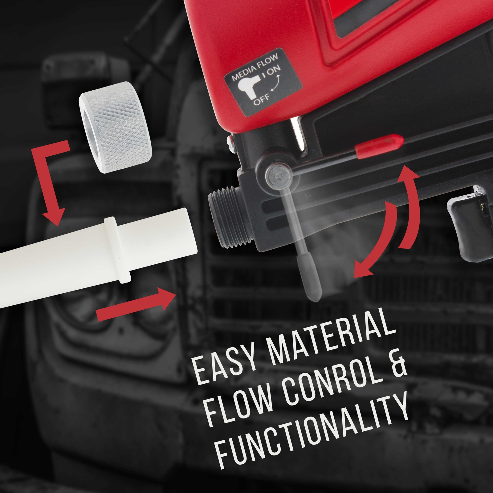 Gravity Feed Sand Blaster Gun Kit, Spray Blasting, 2 Ceramic Nozzles, Regulator